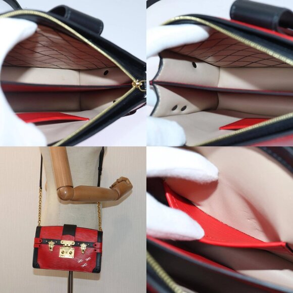 LOUIS VUITTON Epi Trunk Clutch Shoulder Bag Red Black M51697 LV Auth ar12517A - Picture 15 of 16